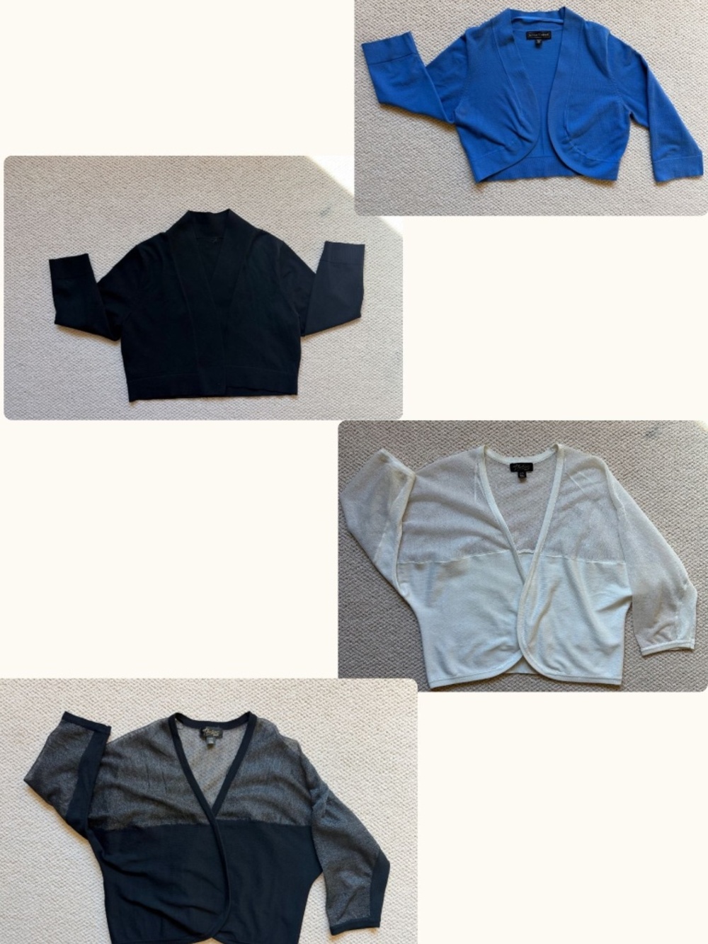 #2973 Women's Cardigan Sweater Lot Thalia Sodi L & Jessica Howard 10 Open Front